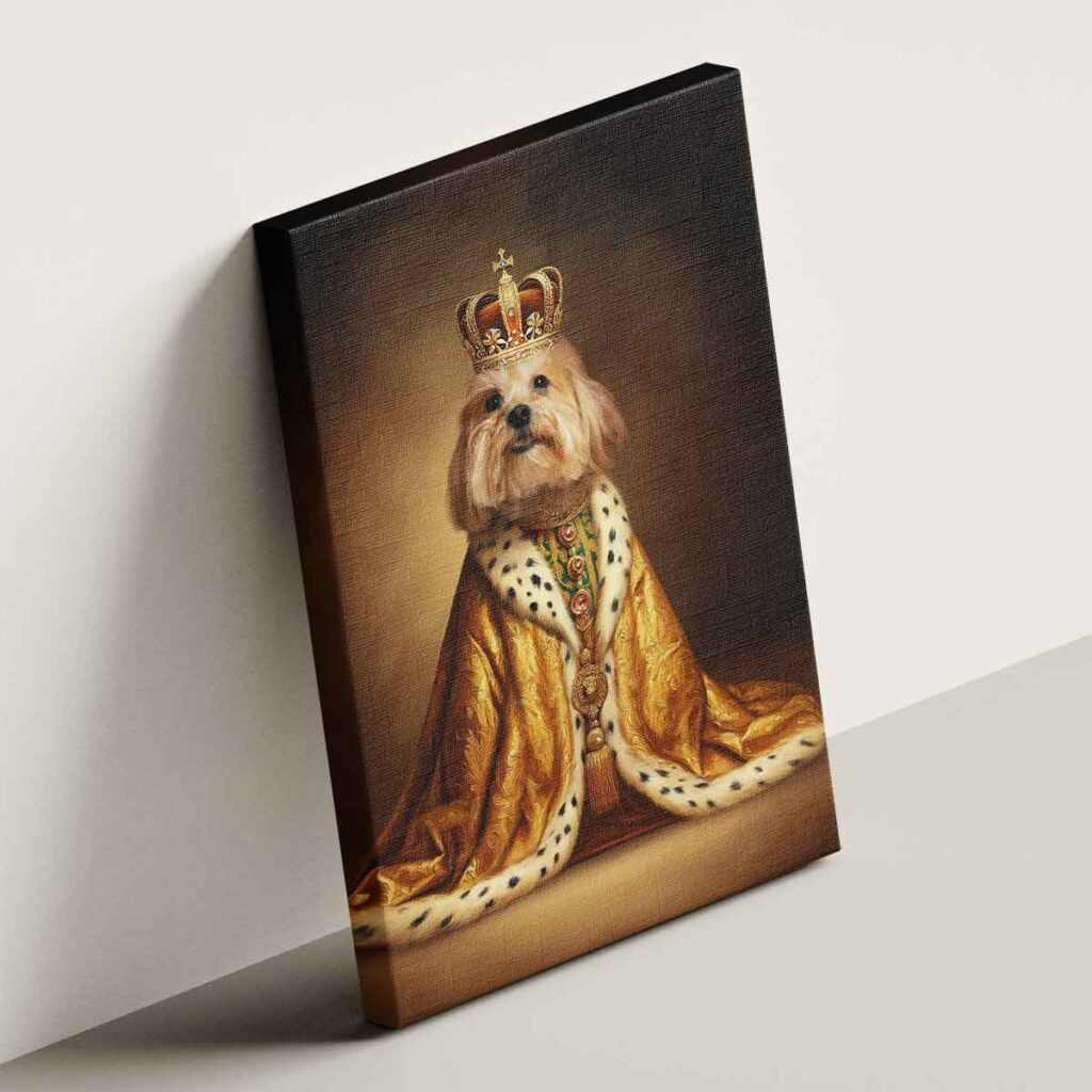 vörös palástos uralkodó portré vakrámázott vászonkép (másolat)