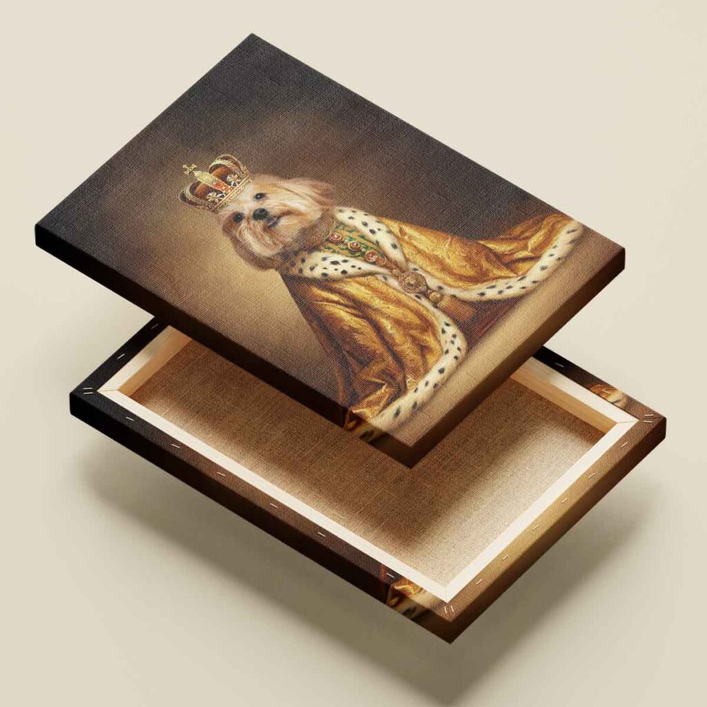 vörös palástos uralkodó portré vakrámázott vászonkép (másolat)