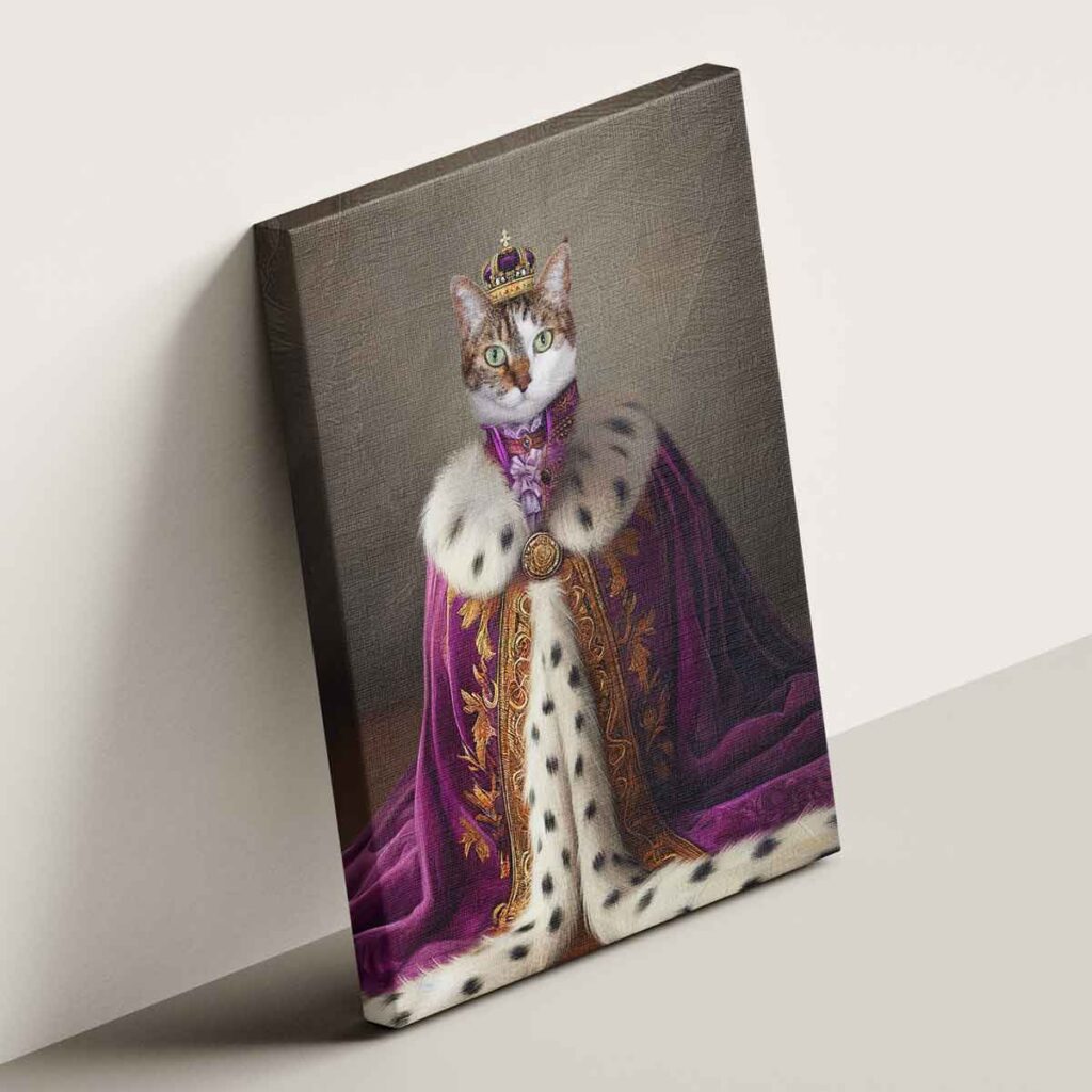 arany palástos uralkodó portré vakrámázott vászonkép (másolat)