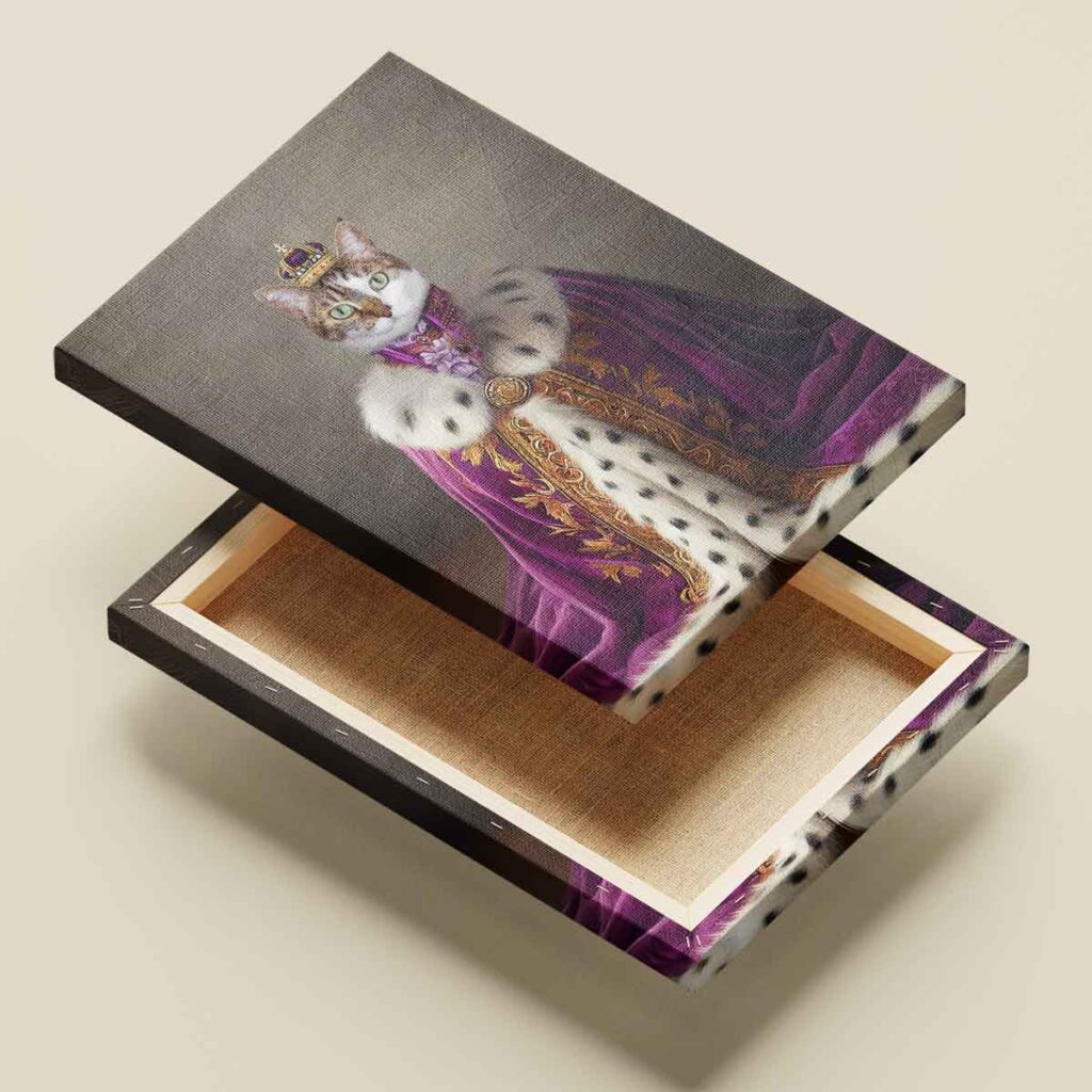 arany palástos uralkodó portré vakrámázott vászonkép (másolat)