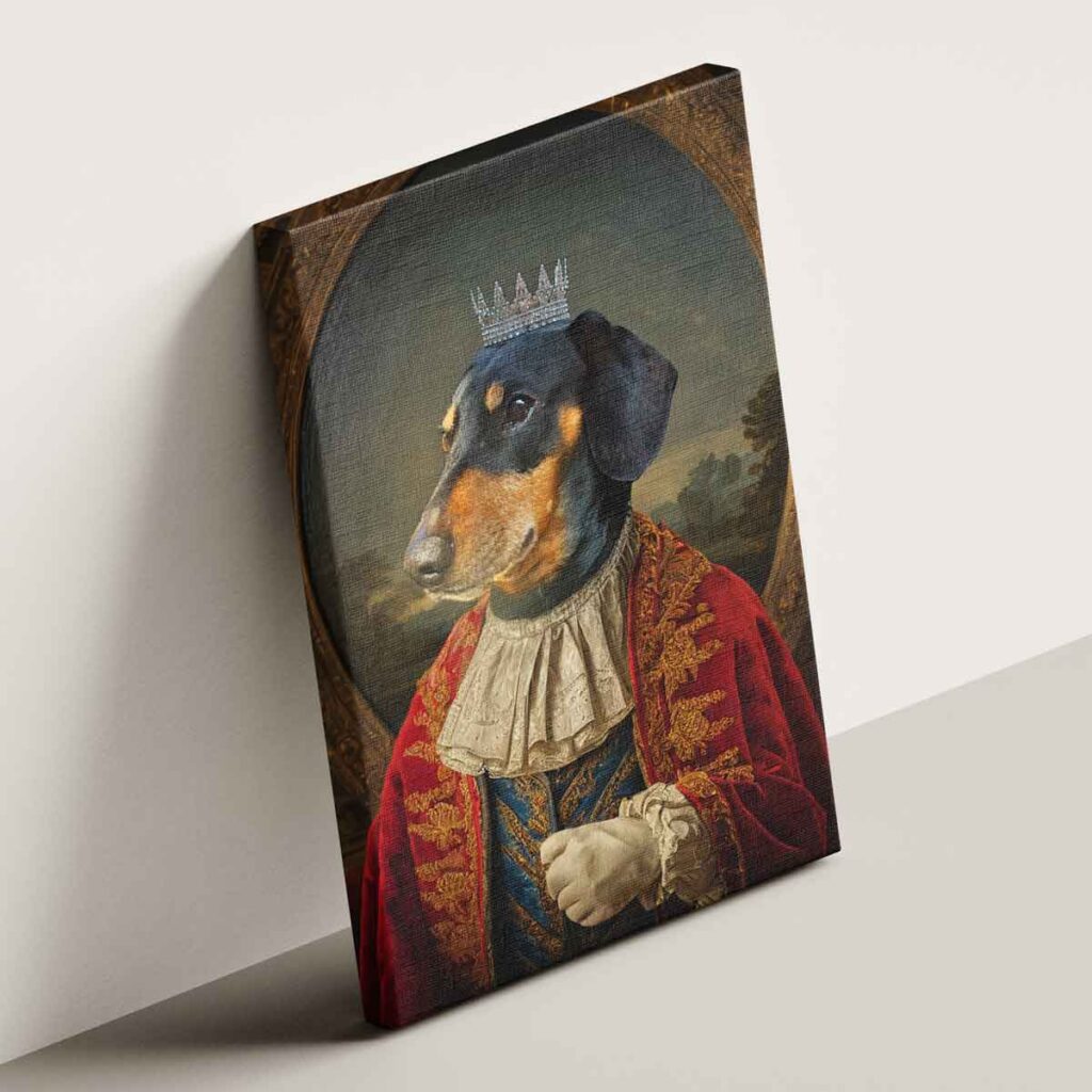 bíbor palástos uralkodó portré vakrámázott vászonkép (másolat)