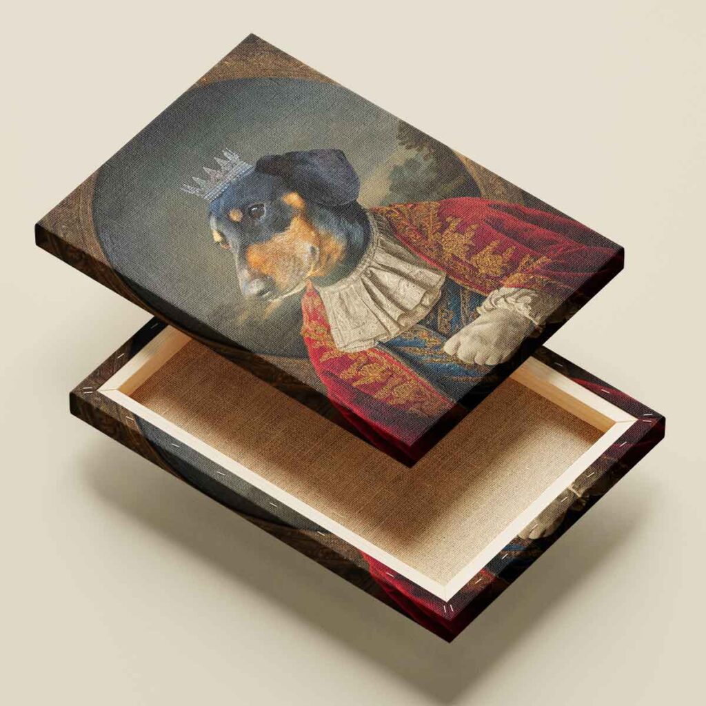 bíbor palástos uralkodó portré vakrámázott vászonkép (másolat)