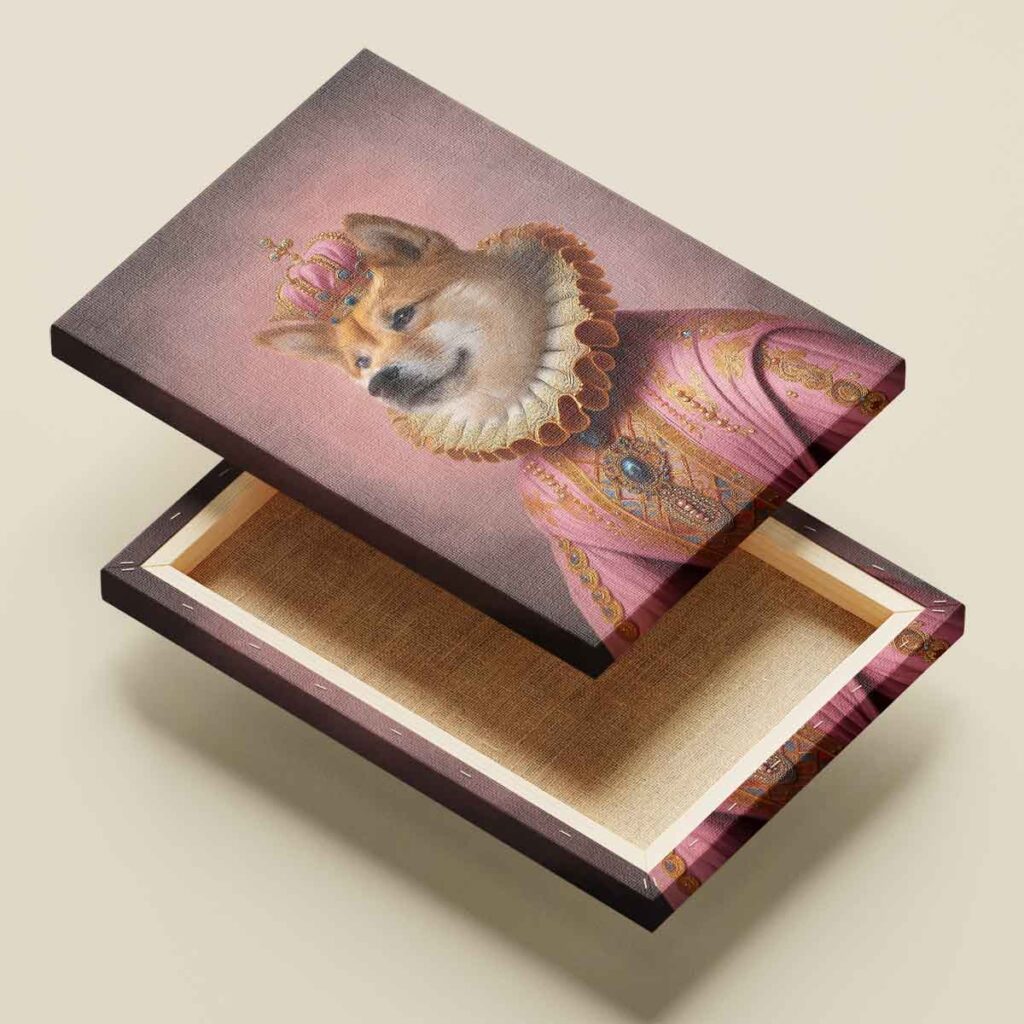 udvari kedvenc portré vakrámázott vászonkép (másolat)