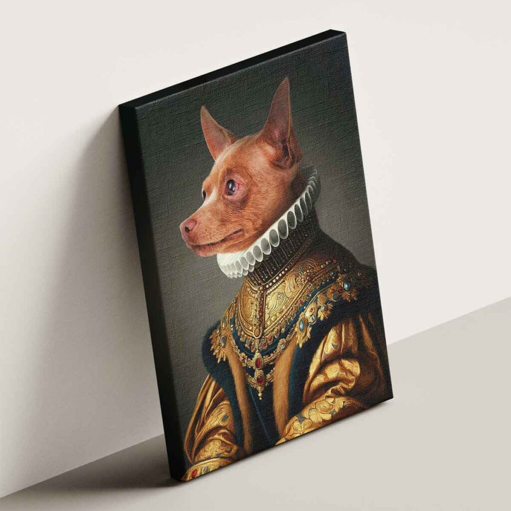 zöld palástos uralkodó portré vakrámázott vászonkép (másolat)