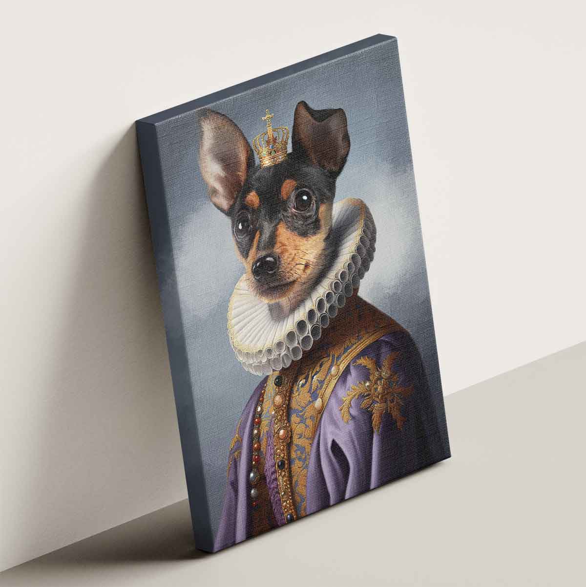 udvari kedvenc portré vakrámázott vászonkép udvari kedvenc portré vakrámázott vászonkép