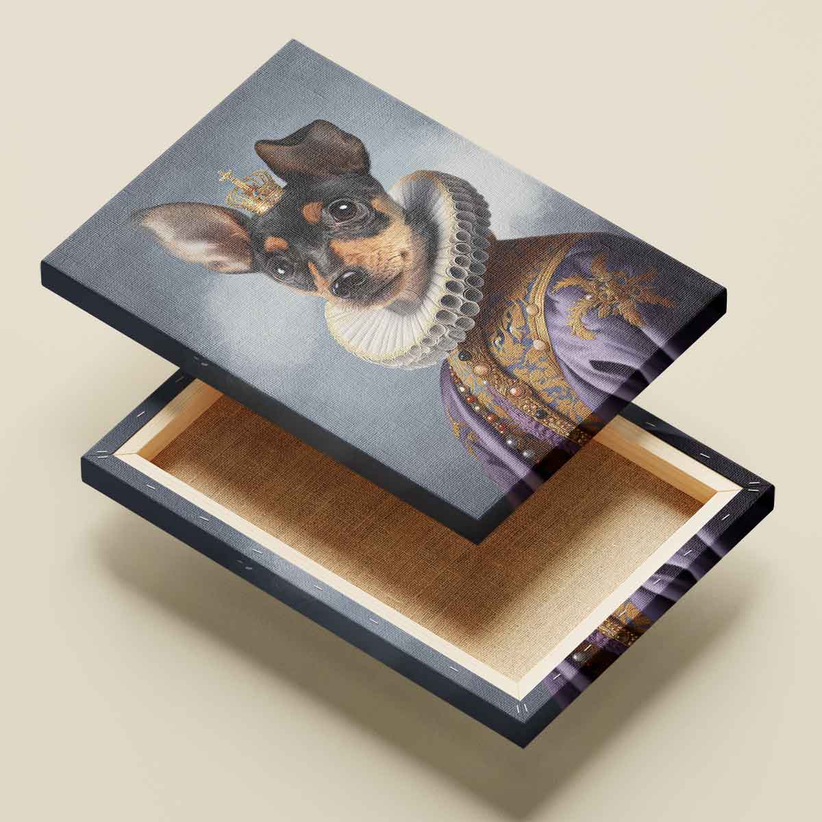 udvari kedvenc portré vakrámázott vászonkép udvari kedvenc portré vakrámázott vászonkép