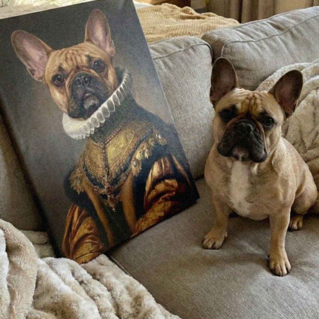 udvari kedvenc portré ii vakrámázott vászonkép