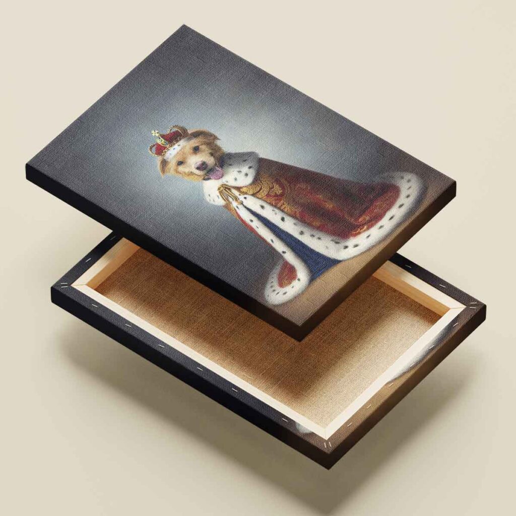 bíbor palástos uralkodó portré vakrámázott vászonkép (másolat)