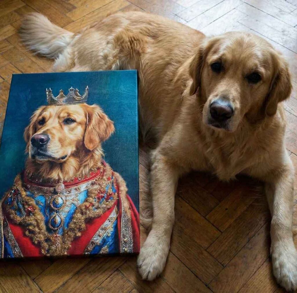 royal portré vakrámázott vászonkép